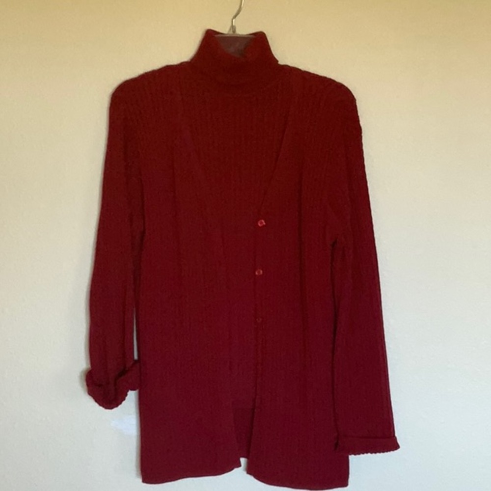 Relativity 2 piece red sweater set Size L